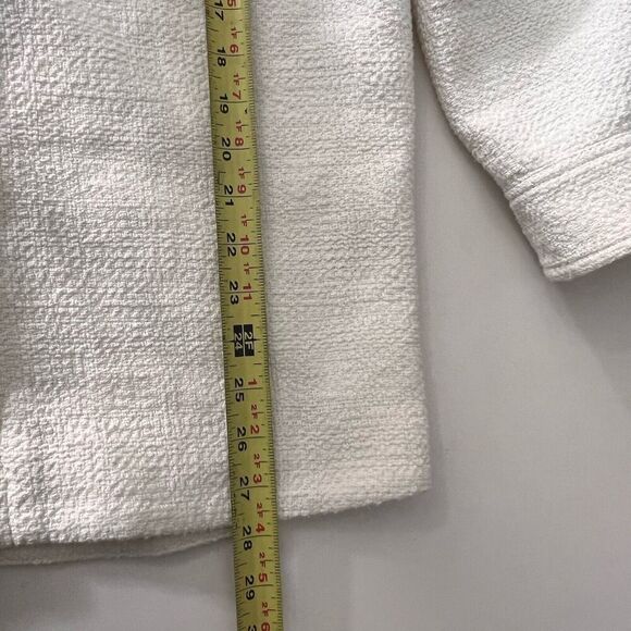 Aritzia Babaton Joan Chore Shirt Jacket Women 2 White Tweed Oversized Shacket - Picture 6 of 8